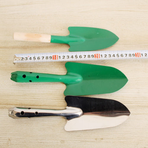 Boli manufacturer wholesale garden agricultural tools wooden handle small flower shovel stainless steel iron handle integrated children's flower shovel