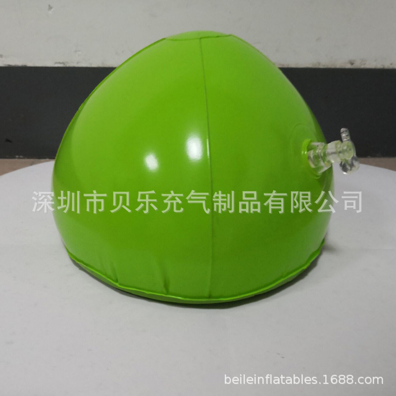 工厂大量批发PVC充气帽拖 纯色帽撑 尖顶帽拖