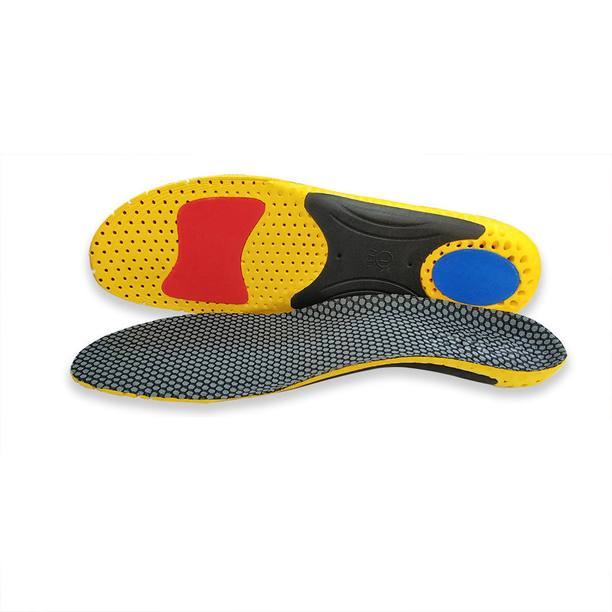 Hot-selling cross-border new orthopedic insoles, arch support insoles for flat feet, insoles made of soccer cloth, factory direct sales.