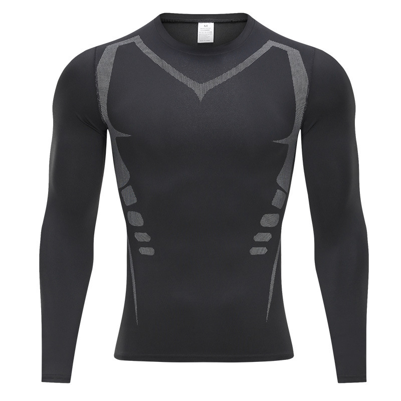 Directly from the Manufacturer: Running and Basketball Base Layer Quick-Dry Long-Sleeve Elastic Fitness Clothing, Men's Sports Compression Shirt, Men's Fitness Wear Directly from the Manufacturer: Running and Basketball Base Layer Quick-Dry Long-Sleeve Elastic Fitness Clothing, Men's Sports Compression Shirt, Men's Fitness Wear