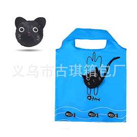 亚马逊速卖通手提袋动物猫礼品购物袋尼龙涤纶布可折叠环保袋现货