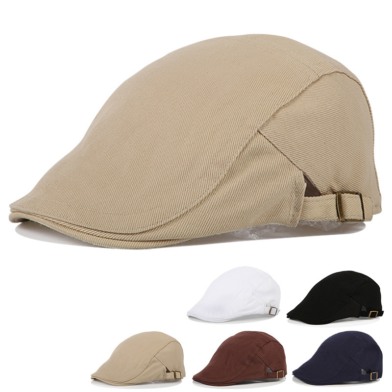 British Style Men's Forward Hat Spot Wholesale Autumn and Winter Casual Versatile Cotton Duck Tongue Sun Hat Beret for Men