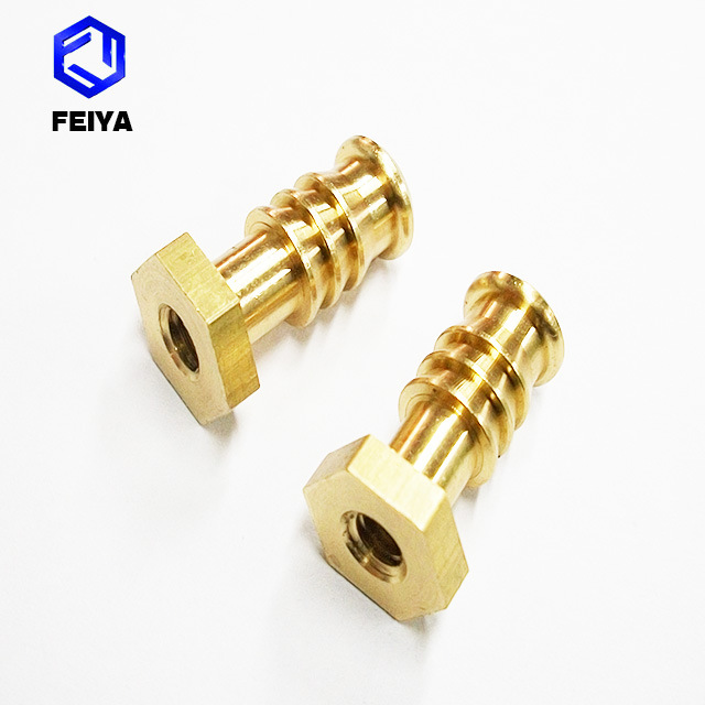 非标精密黄铜车削外六角铜螺母厂家数控车床