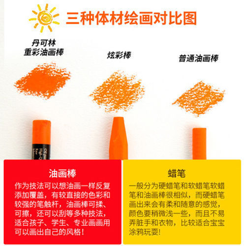 Dankelin heavy color oil pastel healing mini children's crayon colorful 24 colors 36 color paint pens second and third generations