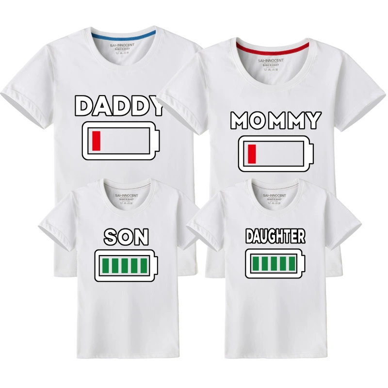 Summer clothing, cotton T-shirt for beloved, combed cotton, family style, wholesale