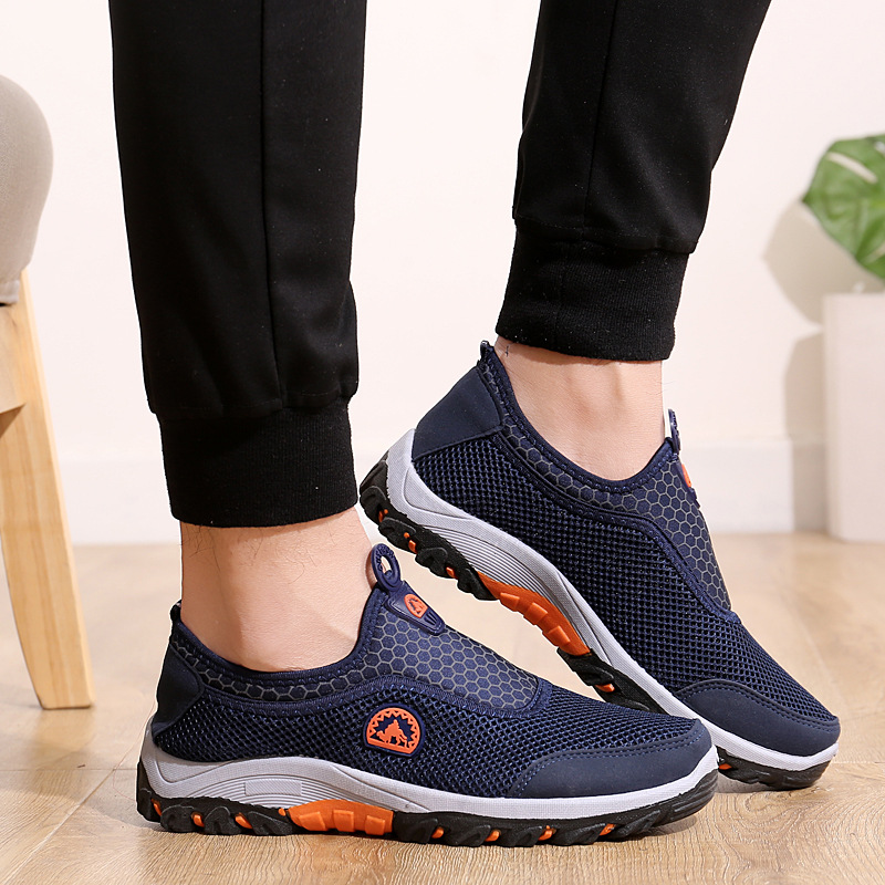 Zapatos de senderismo al aire libre de entrega de una pieza 2023 nuevos zapatos de malla para hombres transpirable antideslizante resistente al desgaste zapatillas de deporte Casuales