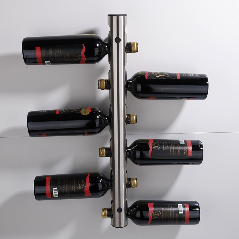 Estante de vino de acero inoxidable transfronterizo estante de botella de vino montado en la pared estante de vino creativo estante de vino de acero inoxidable montado en la pared