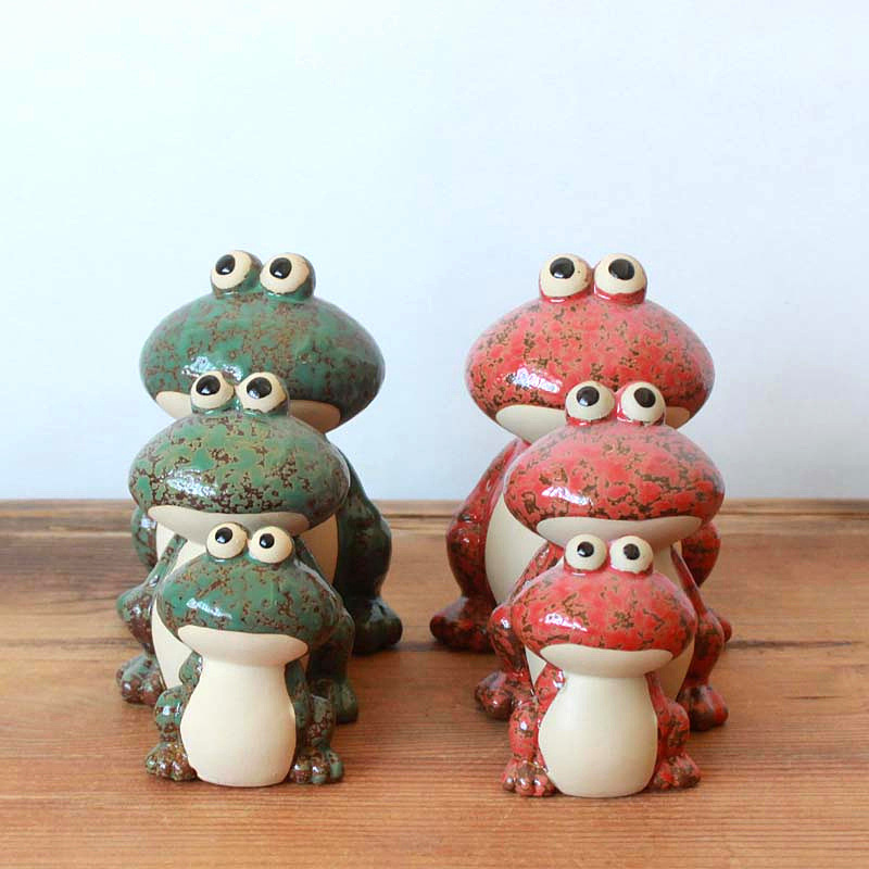 陶磁器の窯の釉薬のカエルの工芸品の家のカエルの工芸品の置物のホテルの客間の装飾の飾り物の1631