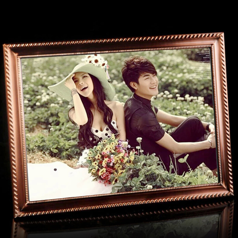 Wholesale Photo Frame Empty Frame European Style Simple Metal Photo Frame Wall Hanging Family Portrait Large Photo Frame Id Frame Home Table