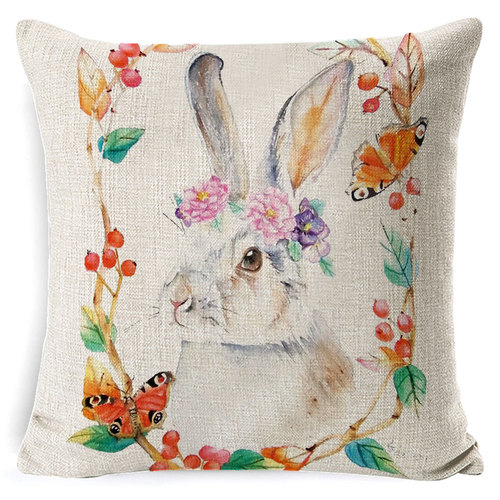 Easter pillowcase cross-border new rabbit egg pillow cushion home supplies Amazon spring pillowcase