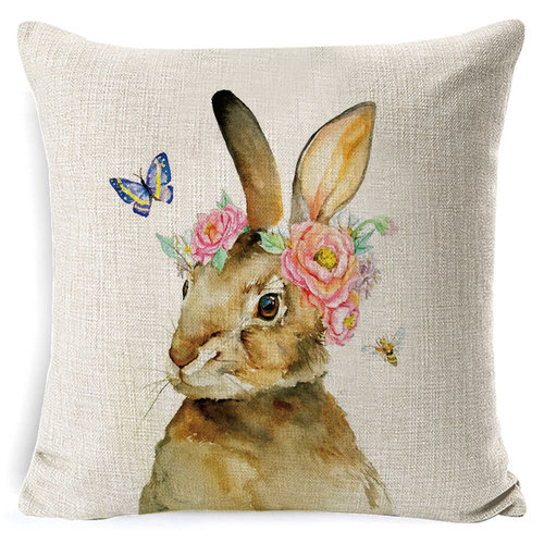Easter pillowcase cross-border new rabbit egg pillow cushion home supplies Amazon spring pillowcase