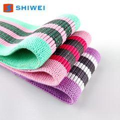 Shiwei cross-border hot style clip-color squat cotton resistance band to prevent falling off yoga hip resistance band ring elastic band