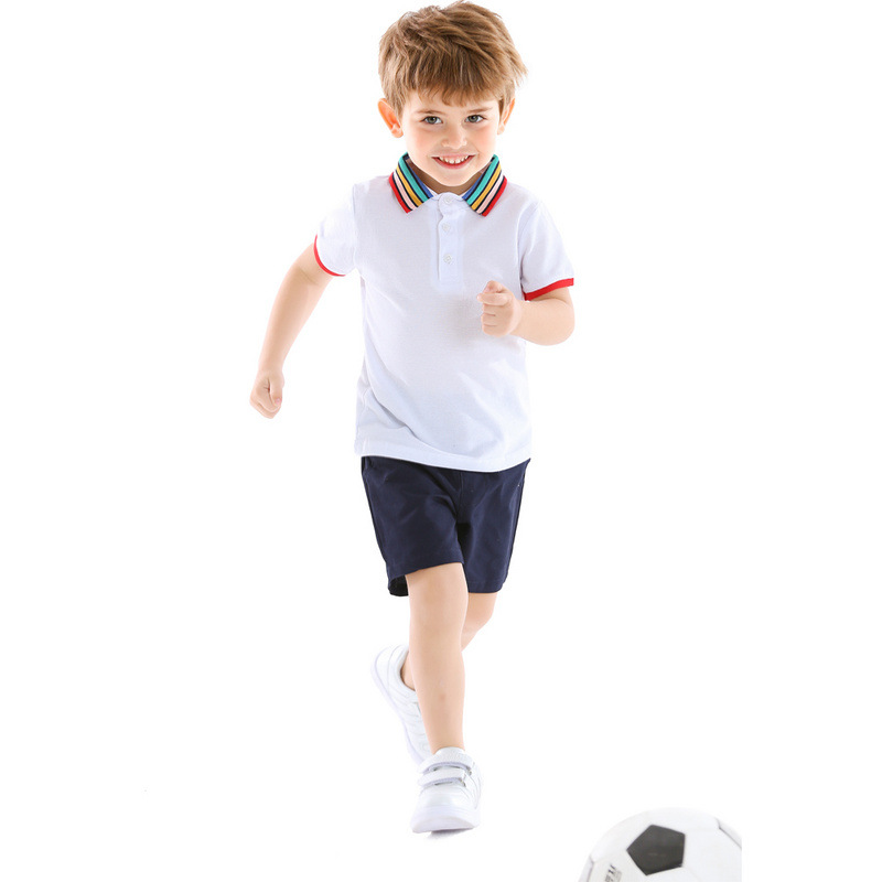 2025 ropa infantil de verano ropa infantil polo camiseta de manga corta pantalones cortos de dos piezas traje de niño Amazon