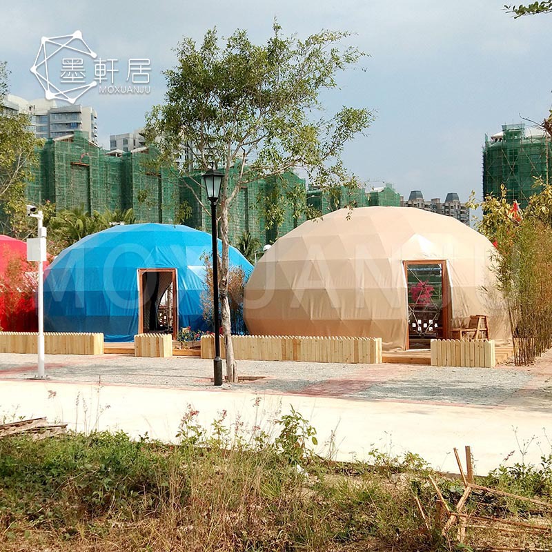 厂家直销大型野奢椭球形酒店帐篷景区休闲住宿星空酒店帐篷搭建