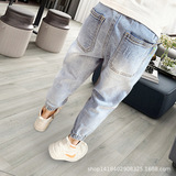 Джинсы для мальчиков, весенние осенние штаны, в западном стиле, подходит для подростков, в корейском стиле