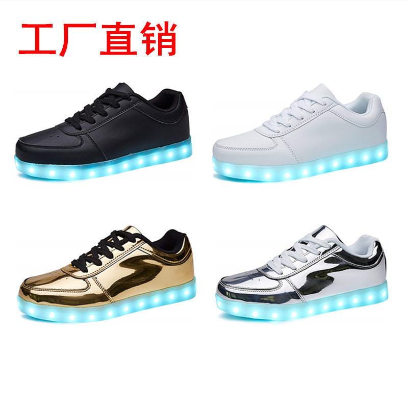 New Fashionable Led Light Shoes for Male and Female Students Sports Sneakers USB Charging Luminous Shoes Fluorescent Shoes Factory Wholesale