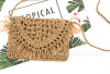 One piece of new type of fringe grass, paper rope hook flower big fliphole hand -woven bag casual women's bag beach bag