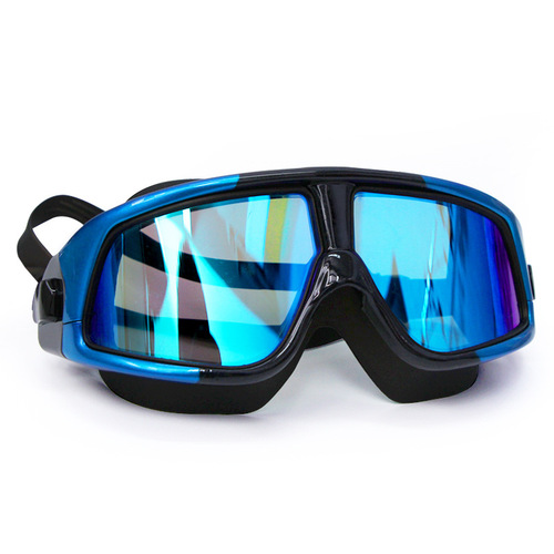 Youyou factory direct sales large frame electroplated adult myopia waterproof anti-fog swimming goggles for men and women flat swimming goggles eye protection