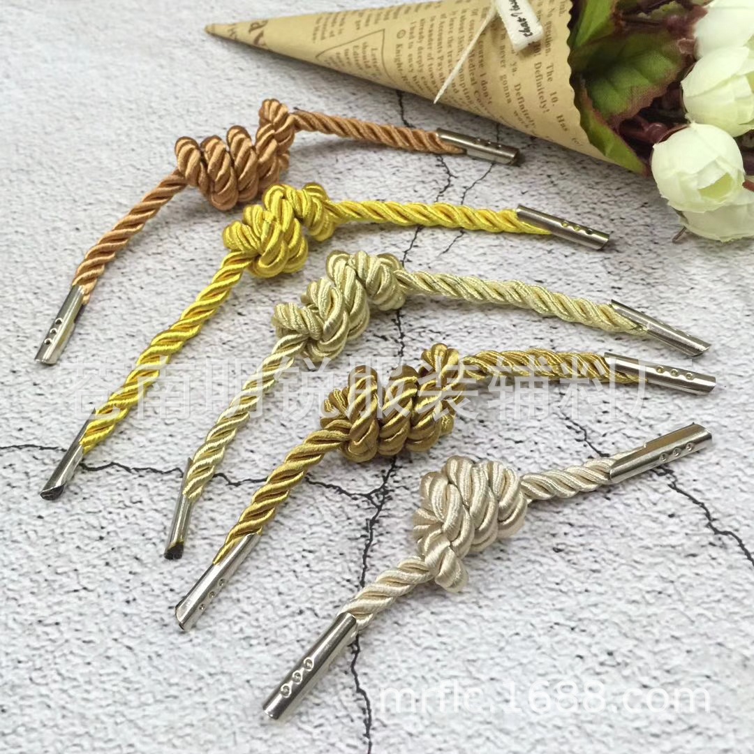 手挽绳、手提袋绳、铁扣三股绳、铁头手提绳、月饼包装抽绳