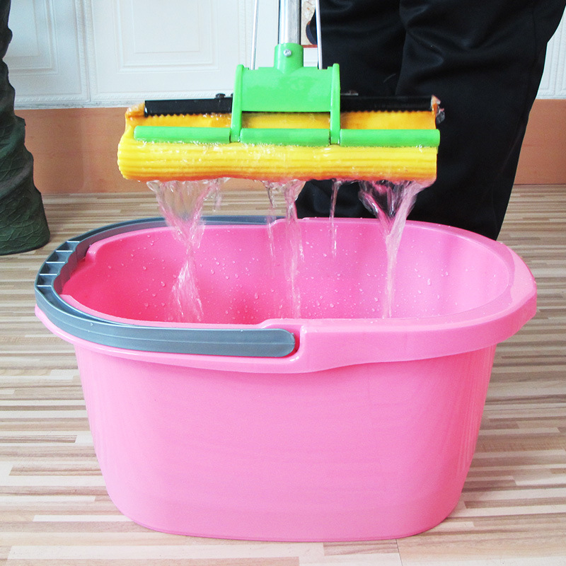 Plastic Mop Bucket Rectangular Household Squeeze Bucket Car Wash Bucket Thickeneded Cleaning Bucket Large Collodion Mop Bucket
