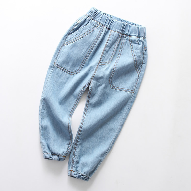 XUANMU Kids Boys Jeans Fashion Brand Design Cotton Children Denim Trousers Pants For Boy Casual Pants X030A_viptrois.com