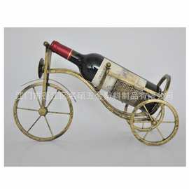 厂家直销铁艺红酒架创意家居自行车葡萄酒架金属工艺品三轮车酒架