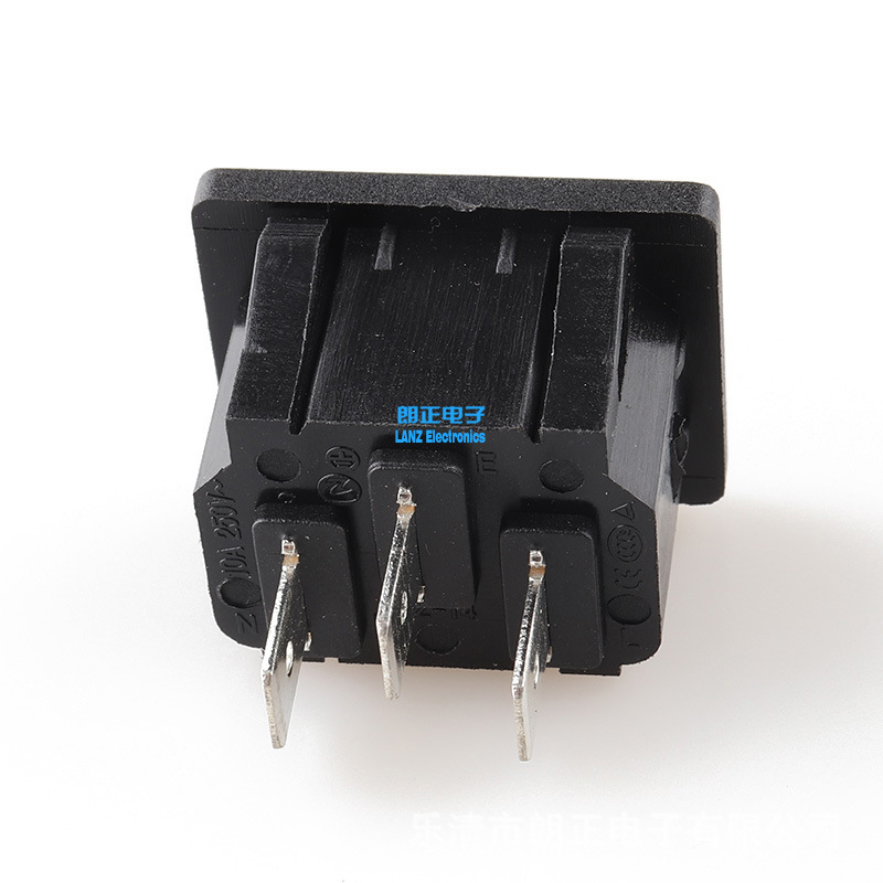 LANZMFG Lanzheng Terminal 6.3 Product Character Plug LZ-14-2B Three-core AC Power Outlet C14 Slip-in Plug