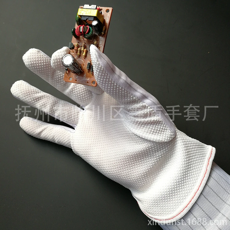 Большие толстые анти-статическое точка пластиковые перчатки Цзянси Фучжоу завод в наличии прямые поставки