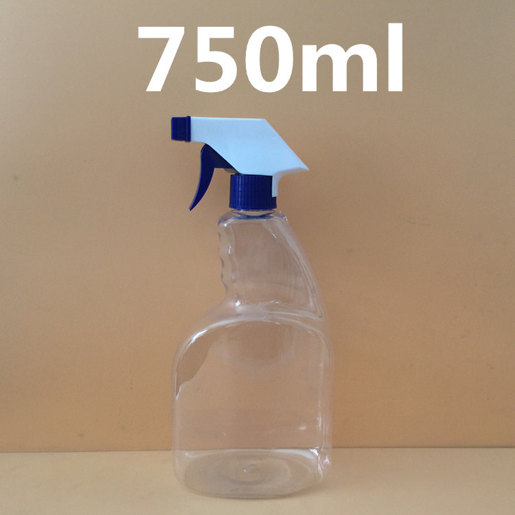 现货油污净瓶 750ml扁瓶喷壶PET喷枪瓶汽车用品瓶厨房油污清洁瓶