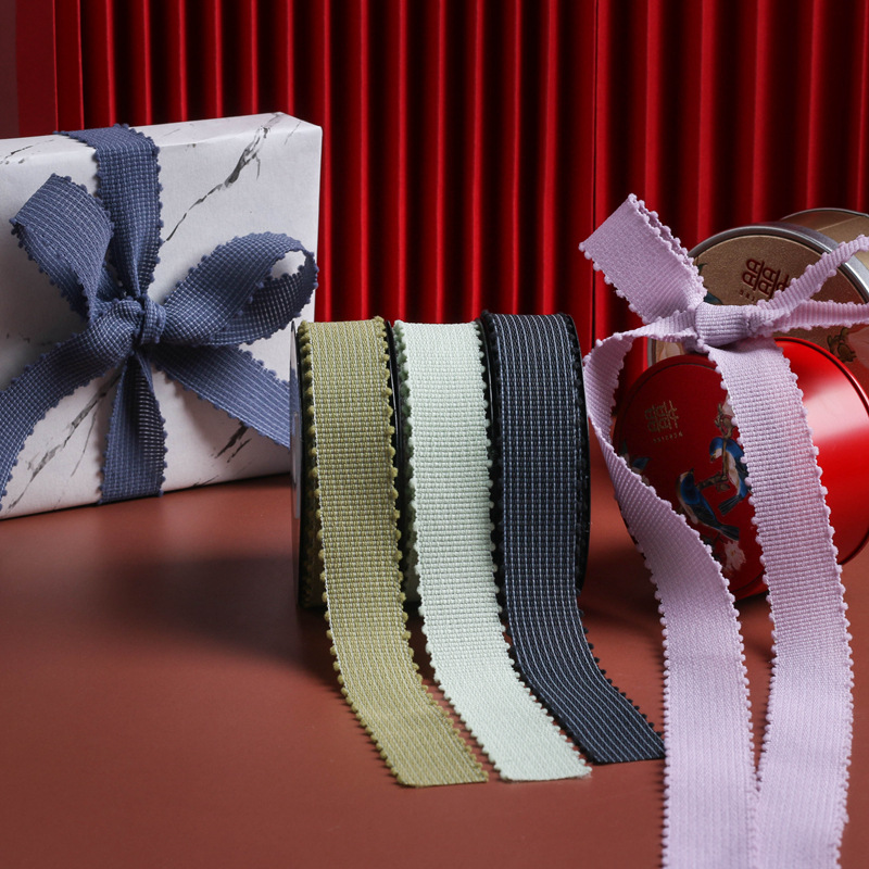 韩国双边跳点带 diy发饰服装草帽鞋花礼盒花束包装豆点边条纹带