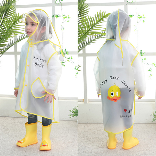 Bao Yu Little Dinosaur children's raincoat boys and girls kindergarten baby with school bag poncho child student raincoat