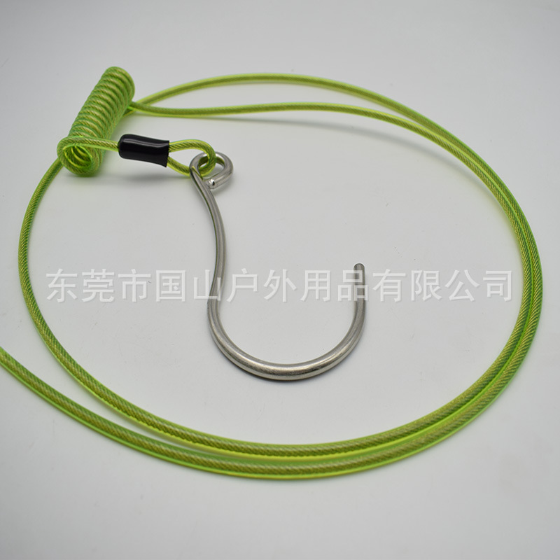 潜水相机不锈钢弹簧钢丝绳 防失手钢丝弹簧绳防丢钢丝弹簧绳
