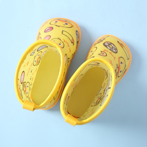 宝宝潮牌小黄鸭雨鞋1-3岁小童印花儿童2雨具男童幼儿女童婴儿雨靴