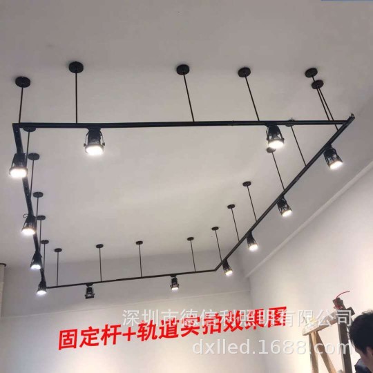LED spot light exhibition hall supermarket background wall high-luminance focused rail spot light LED track light clothing store spot light