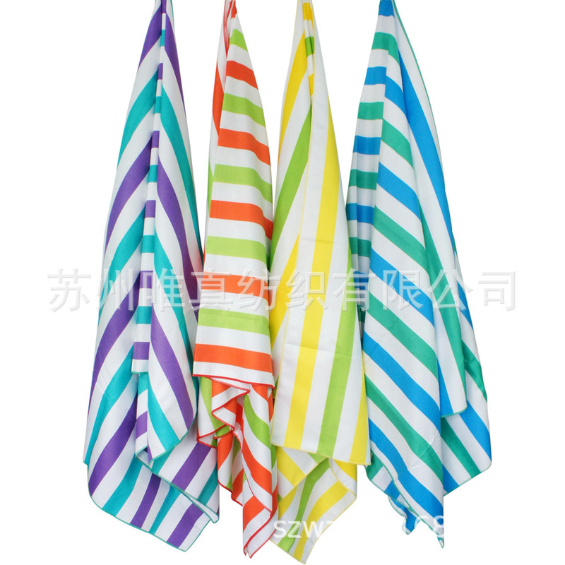 Double-sided velvet beach towel striped double-color super-large quick-drying bath towel seaside in stock tail goods processing low price Double-sided velvet beach towel striped double-color super-large quick-drying bath towel seaside in stock tail goods processing low price