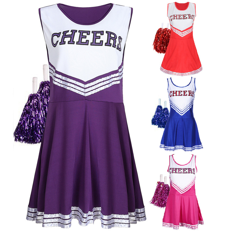 Xs-Xxl Plus Size Sexy Female Cheerleader Costume Carnival Cheerleader Outfit Stage Performance Costume Lingerie