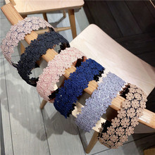 韩版时尚气质蕾丝小花朵发箍带齿防滑发饰日韩简约头饰品发饰