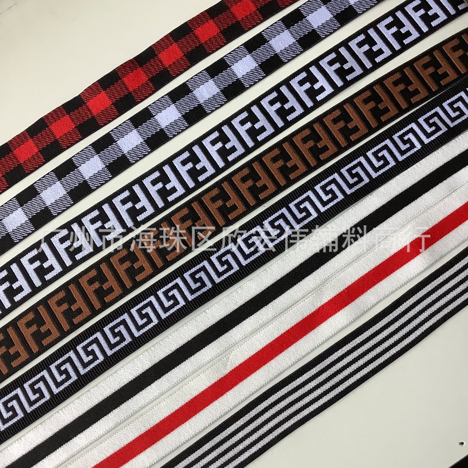 优质 2.5cm 混色条纹间色 松紧带彩色文胸带裤腰带丈根现货