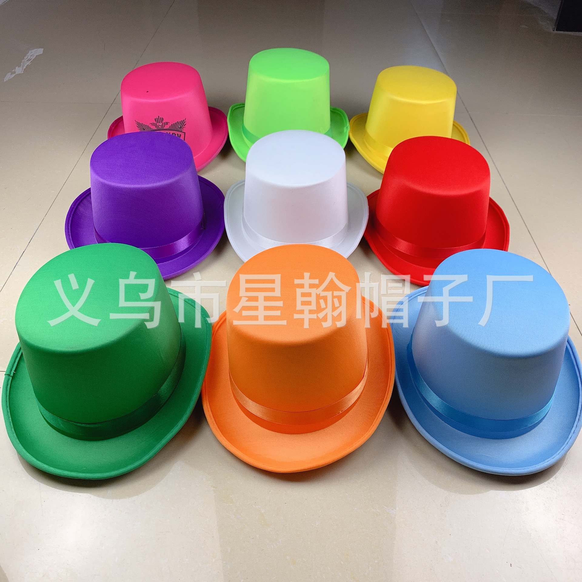 Estrellas americanas y rayas cinta vintage alto sombrero mago etapa rendimiento Festival fieltro paño recto sombrero alto