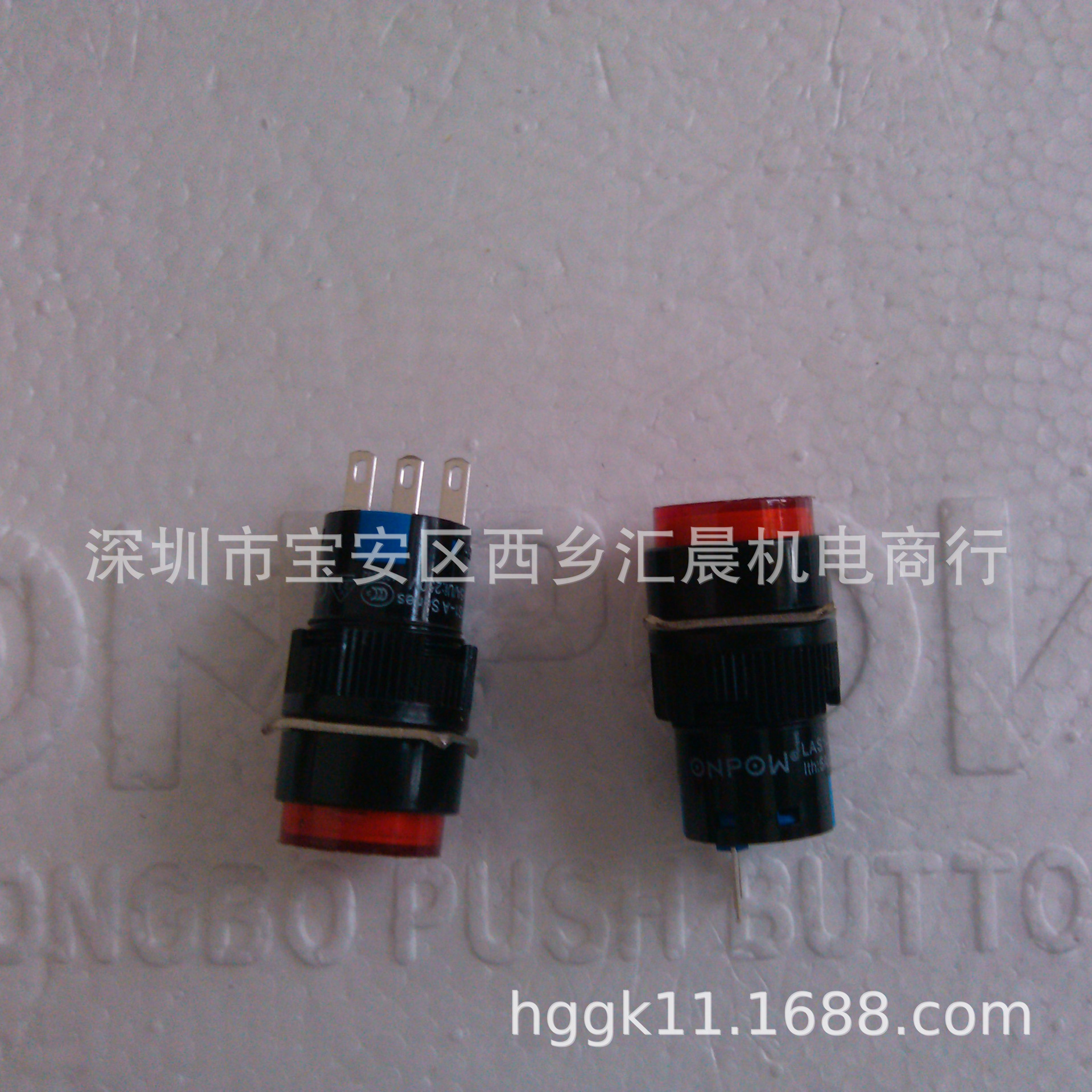 ONPOW红波按钮开关LAS1-AY-11Z/R/24V LAS1-AY-22Z/R/24V