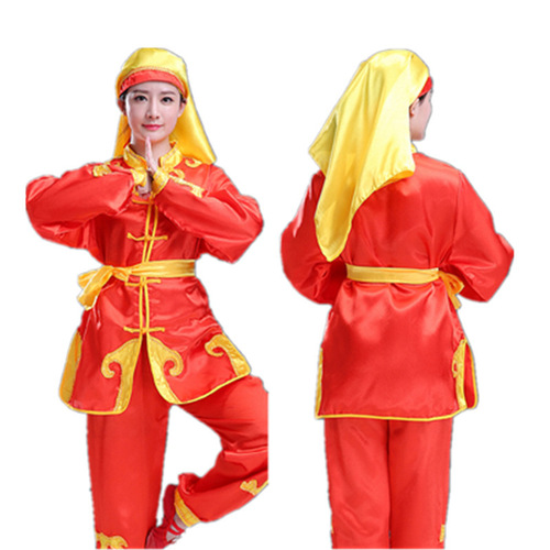 Men's Yangko costumes, performance costumes for middle-aged and elderly waist drum team, drum and gong team costumes, dragon boat dance, dragon and lion dance costumes for women