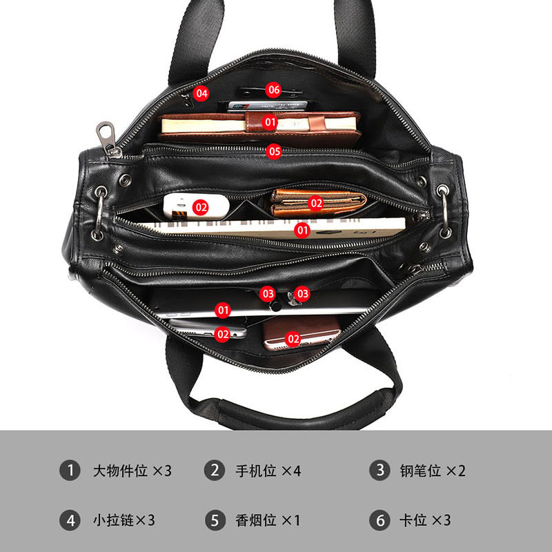 Túi xách tay nam da thật dệt da bò mềm, cặp đeo chéo một vai công sở 42×28,5×14 cm — Dệt da bò cỡ nhỏ, Dây trang trí da bò cỡ lớn, Da bò lớn dệt, Dệt Da Cừu Cỡ Nhỏ