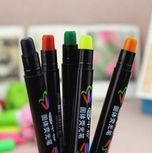 中柏固体荧光笔 DIY相册 涂鸦油性标记笔 创意迷你荧光笔