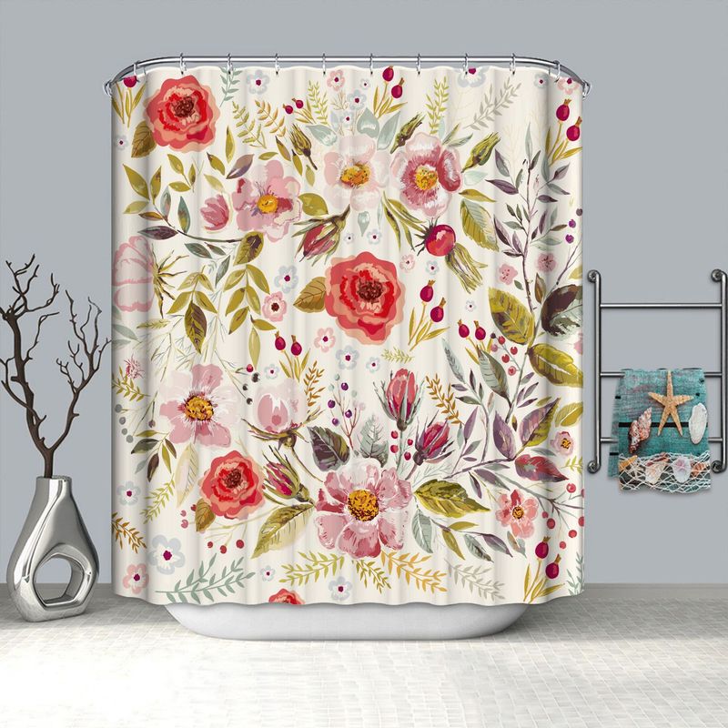 砕花シリーズ-デジタルプリント便器マット三点セット浴室トイレマット吸水セット-花型|undefined