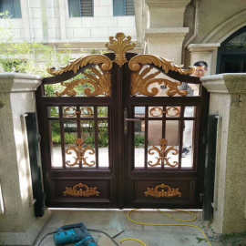 厂家销售铝合金艺术门铁艺大门庭院门款式新颖入户门现代进户