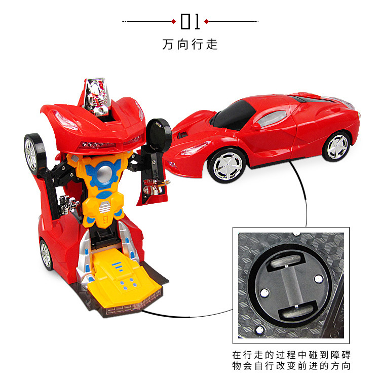 Auto Robot Eléctrico Deformable de Plástico con Deformación Automática Luz y Música image 3
