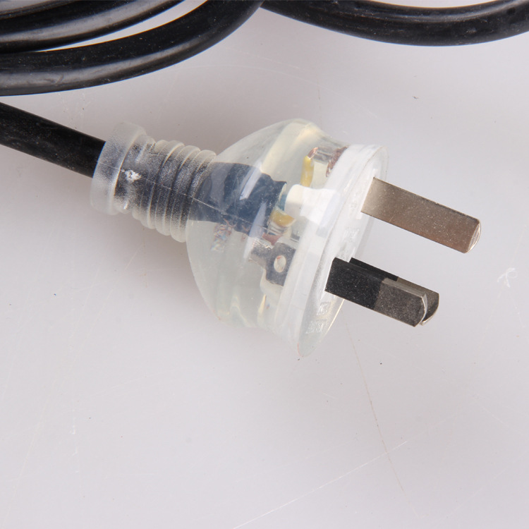 优惠批发澳规三芯带指示灯延长线插头 澳洲电源线插头 澳标透明插