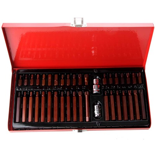 40-star batch iron box set with six splines, six-square twelve plum blossom sleeves, bit combination screwdriver S2 auto repair tools