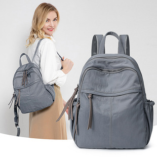 School bag, backpack, fashionable shoulder bag, city style, oxford cloth, simple and elegant design, Korean style, for students