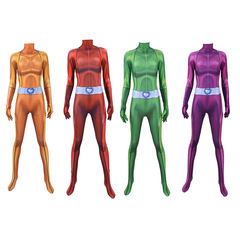 Halloween costume role-playing Totally Spies Western anime girl spy team Mandy one-piece bodysuit